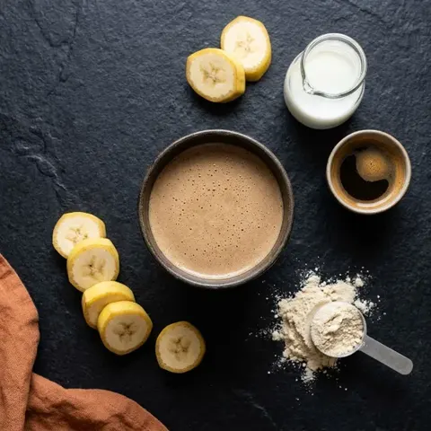 Koktajl kawowy z bananem i odżywką