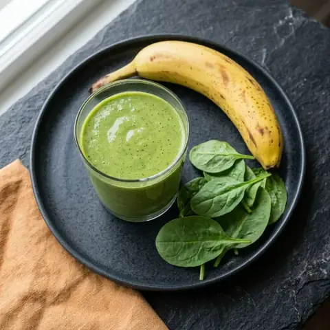 Koktajl bananowo-szpinakowy