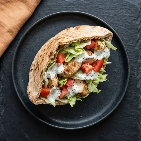 Pita z kurczakiem i warzywami