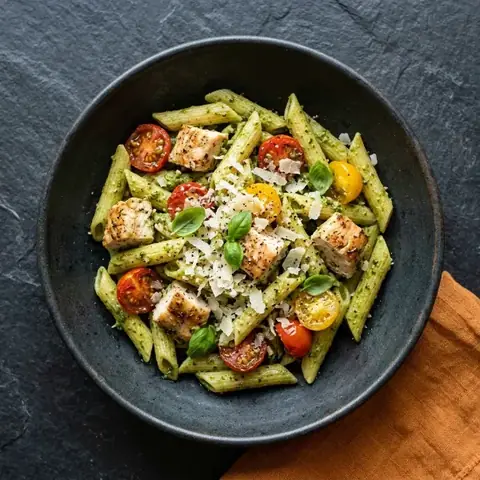 Makaron z pesto i kurczakiem